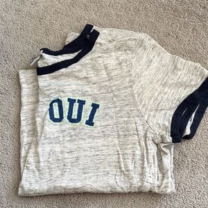 J Crew Women’s Oui Mon Cherie T shirt